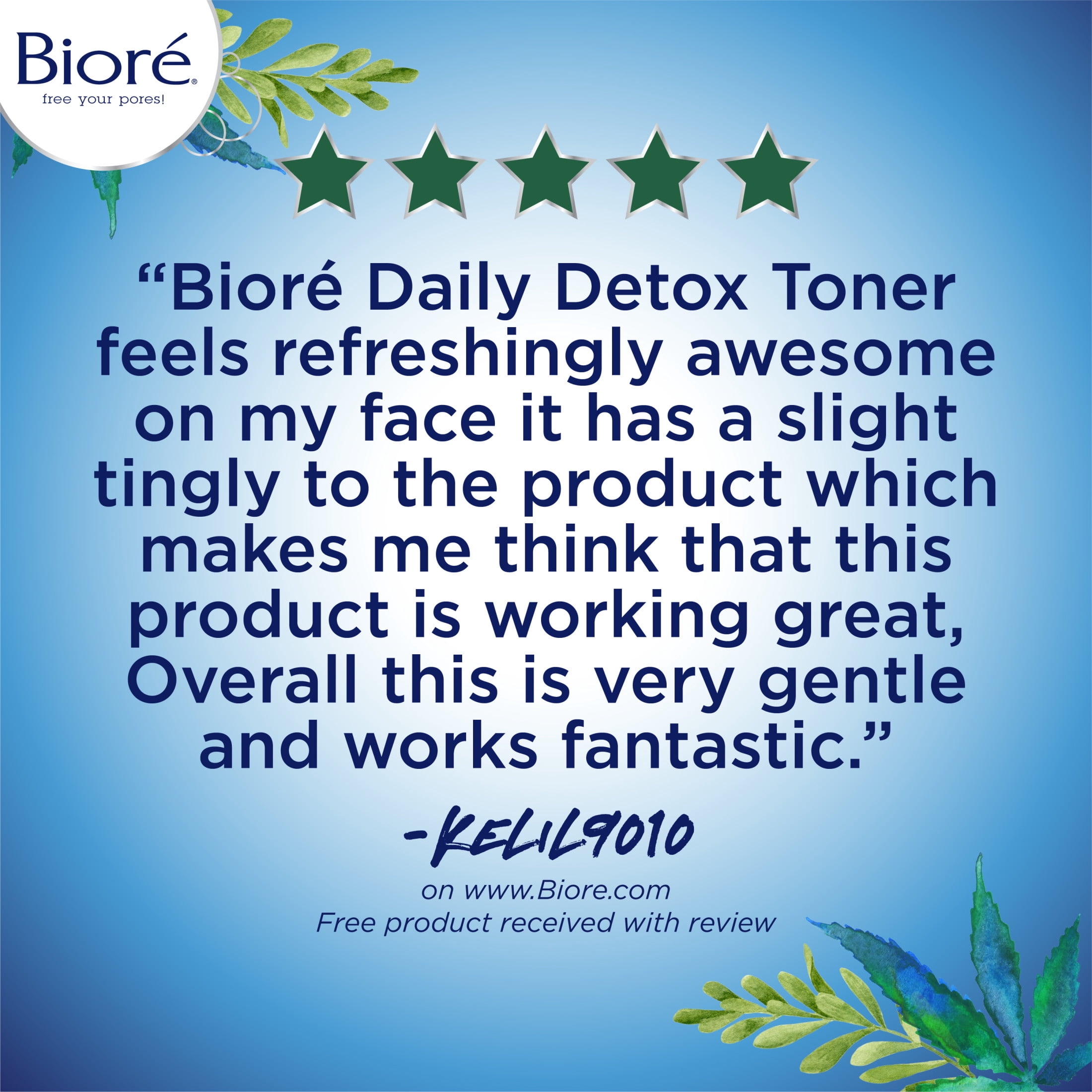 Bioré Daily Detox Toner with Cannabis Sativa Seed Oil, 8 fl oz (HSA/FSA Approved)