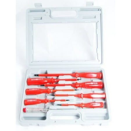

7 Piece Electrician s Insulated Electrical Hand Screwdriver Tool Set Kit