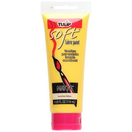 Tulip 4 Fl. Oz. Soft Fabric Sunshine Yellow Matte Paint