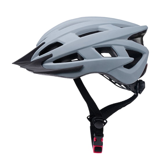 Bike Helmets for Adults, Mountain Bike Helmets for Men with Visor, Adjustable Fit Bicycle Helmet for Women, Road Recreational Cycling Helmet with Chin Strap - Light Blue