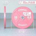 thumbnail image 3 of Synergee Bumper Plates – Durable Olympic Weight Plates, Low-Bounce Rubber for Strength Training, Powerlifting, and Functional Workouts., 3 of 6
