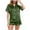 New-Army Green, variant on Patlollav Pajamas Womens Home Wear Two-Piece Suit Short Sleeve Pants Pajama Set