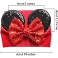 thumbnail image 2 of LAICAIW Mouse Ears Mommy and Me (up to 4 yrs) Set Headband/Headwrap-Red, 2 of 3