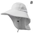 thumbnail image 1 of Chapeau de Pêcheur Extérieur Large Bord Chapeau Seau avec Cou Couverture de Randonnée Réglable Pêche Camping Voyage Anti-Uv Gris, 1 of 6