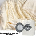 thumbnail image 5 of HCBY Sherpa Throw Blanket for Couch - Super Soft & Warm Striped Fleece Blanket Cozy Plush Fluffy Blanket for Bed Couch Sofa All Season (White 59"x39"), 5 of 7