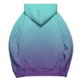 thumbnail image 5 of VOONCAS Women's Stretchy Ombre Hoodie - Green, Size M - Oversized Fit, Soft Polyester, Kangaroo Pocket, Casual Trendy Loungewear, 5 of 5