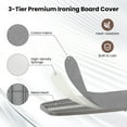 thumbnail image 6 of Costway Space-Saving Over the Door Ironing Board with  Iron Holder & Cotton Cover Gray Gray, 6 of 10