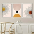 thumbnail image 3 of IDEA4WALL Framed Canvas Print Wall Art Set Mid-Century Geometric Solar Sun Space Planets Abstract Shapes Minimalism Boho Decorative for Living Room, Bedroom, Office - 16"x24"x3 White, 3 of 5