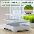 thumbnail image 4 of EASTIN 2-Pack Cat Grass Planter (No Seeds Included)  Tri-Section Design  Anti-Pull Out Cat Grass Seed Starter Tray  Sprouts Growing Kit  Microgreens Growing Trays, 4 of 8