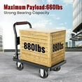 thumbnail image 5 of Upgraded Foldable Push Cart Dolly | 780 lbs.Capacity Moving Platform Hand Truck | Foldable for Easy Storage | 5'' PU 360 Degree Swivel Silent Wheel-Black, 5 of 6