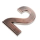 thumbnail image 1 of Números de puerta autoadhesivos de cobre y plástico ABS, del 0 al 9, para dirección de casa Número 2, 1 of 7