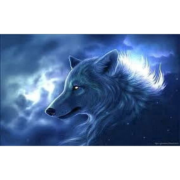 Wolf Edible Image Icing Cake Topper for Quarter Sheet Cake, by Tnct.