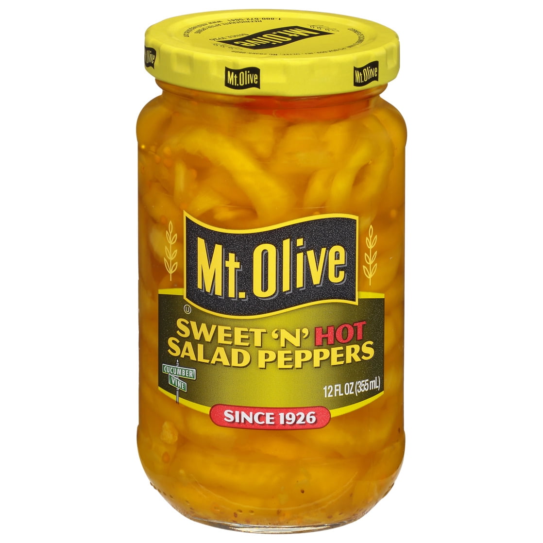 (6 pack) Mt. Olive Sweet N Hot Salad Peppers, 12 fl oz Jar