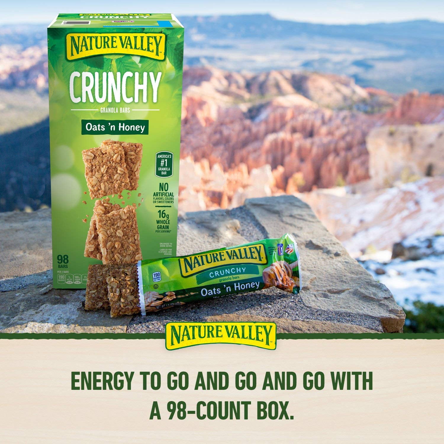Nature Valley Oats 'n Honey Crunchy Granola Bars (0.75 oz., 98 pk.)