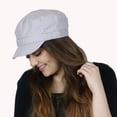 thumbnail image 2 of Linen Blend Military Cadet Hat (LIGHT GRAY), 2 of 5