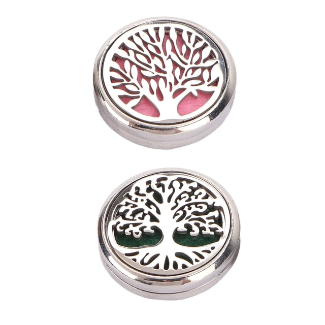 Aromatherapy Brooch, Stainless Steel Stress Relief 2pcs Magnetic Perfume Diffuser Washable Rust Free Tree Shape Lightweight For Work