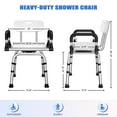 thumbnail image 2 of 360-Degree Swivel Shower Chair with Armrests and Back Support - Portable, Adjustable Height Seat, 2 of 8
