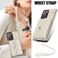 thumbnail image 2 of Allytechgroup for Samsung Galaxy Note 20 Ultra Wallet Case with 5 Cards Holders, Detachable Hand Strap & Shoulder Lanyard RFID Blocking Shockproof Protective Phone Case for Girls Women, White, 2 of 7