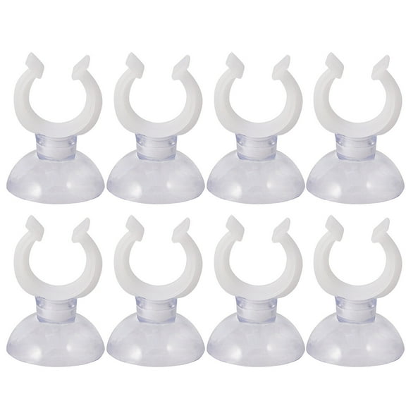 UPKOCH 10Pcs Aquarium Accessory Suction Cup Hose Clamp White PVC with Strong Sucker for Aquariums