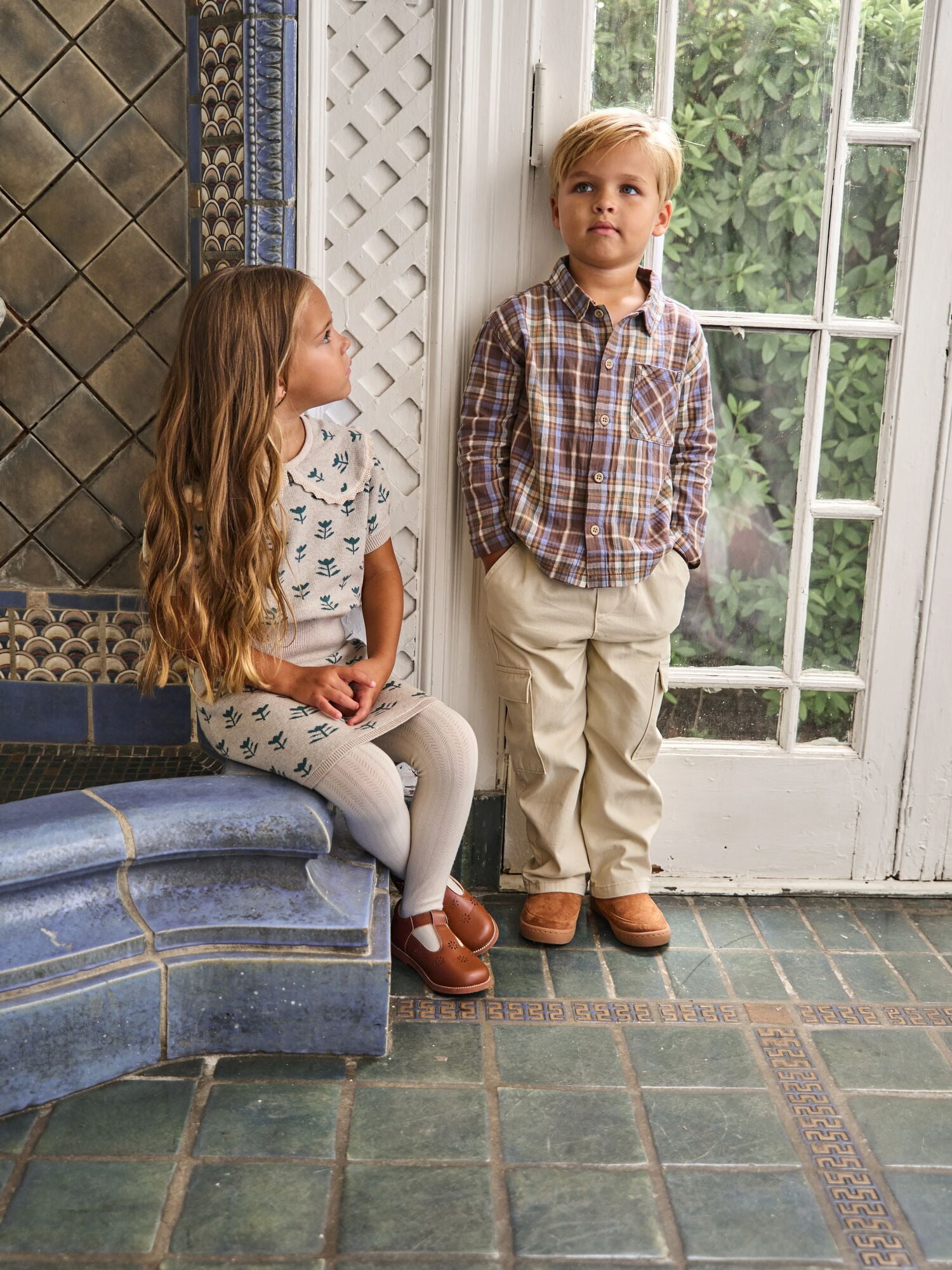 Modern Moments by Gerber Toddler Boy Button Down Shirt and Cargo Jogger Outfit Set, Sizes 12 Months - 5T