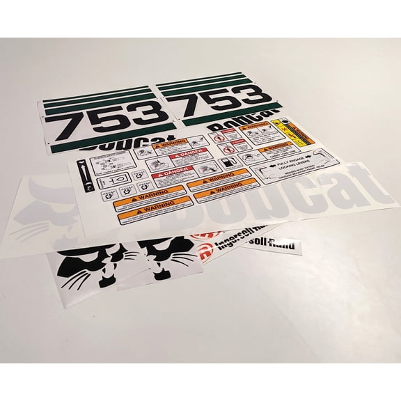 411 Decals Aftermarket Replacement Sticker Set Compatible with Bobcat 753 Skid Steer Loader