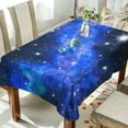 thumbnail image 4 of Blue Galaxy Universe Tablecloth 60" x 108" Rectangle Table Cloth Cover Tabletop Fabric for Indoor Dining Room Outdoor Party Picnic Camping Restaurant House Decor, 4 of 7