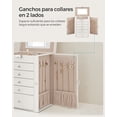 thumbnail image 4 of SONGMICS - Joyero de 6 niveles con 5 cajones, gran capacidad de almacenamiento, con espejo, bloqueable, organizador de almacenamiento de joyas, regalo para seres queridos, para relojes, color blanco, 4 of 5