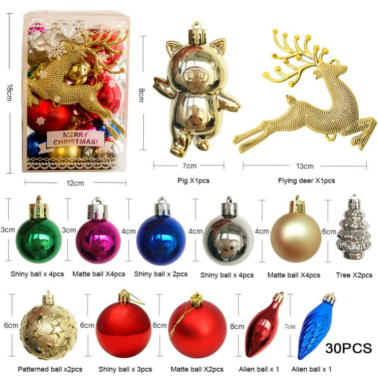 30pack Charms Christmas Deer Mixed Pendants DIY Xstmas Window Decoration