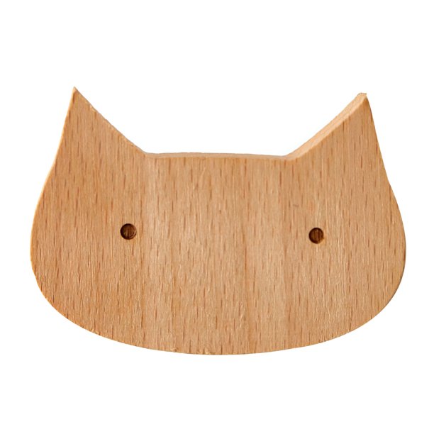 Gancho De Madera Para Pared Con Forma De Gato, Gancho Para Abrigo Montado En La Pared, Rústico, Resistente, Gancho Para Bata, Perchero Para Colgar Toallas De Baño, Ropa Minnieouse HA012861-00