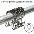 thumbnail image 5 of Fairnull 12Pcs Shower Curtain Hook Dual Hooks Good Balance Strong Bearing Capacity Roller Ball Smooth Sliding Curtain Hook Ring Bathroom Supply, 5 of 11