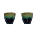 thumbnail image 1 of Suncast Seneca 16 Inch Decorative Resin Flower Planter Pot, Green/Blue (2 Pack), 1 of 3