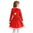 thumbnail image 6 of XFHLMJFF Girls Dresses Christmas Santa Children Shawl Cape Red Colored Long Sleeve Fashion Flowy Dresses Size 110-150, 6 of 7