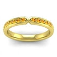 thumbnail image 6 of Elegant Round Cut 0.20 Ct Citrine Gemstone Bridal Eternity Band for Women Solid 18K Yellow Gold Size 11 by Diamond-Capitals, 6 of 8