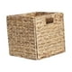 thumbnail image 2 of Cesta de almacenamiento plegable de jacinto, organizador de artículos diversos, cesta de almacenamiento en forma de cubo para 25cmx25cmx25cm, 2 of 9