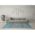 thumbnail image 3 of Ahgly Company Indoor Rectangle Persian Light Blue Traditional Area Rugs, 6' x 9', 3 of 4