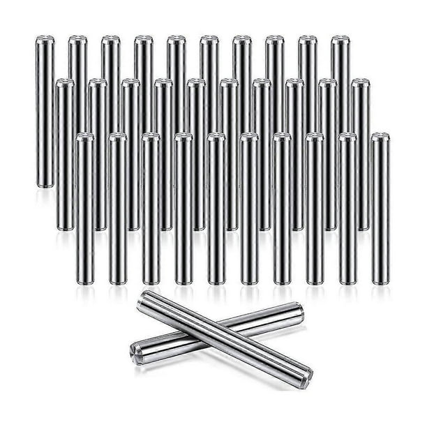 32-Pack 5mm x 40mm Steel Shelf Pegs for Bookshelves & Cabinets - Durable Metal Dowel Pins