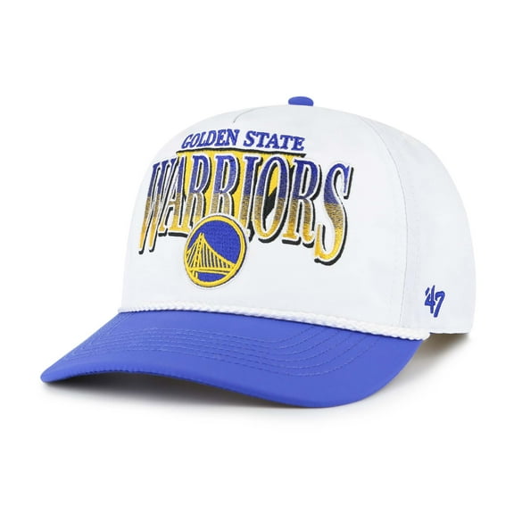 Men's '47 White/Royal Golden State Warriors Tribute Two-Tone Hitch Adjustable Hat
