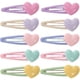 thumbnail image 1 of 10 pinzas para el pelo con forma de corazón, horquillas de colores, pasadores, accesorios para el cabello, 1 of 7