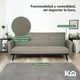 thumbnail image 4 of Sofá Cama Reclinable 3 Personas Sillón Minimalista 2 Posiciones Kingshouse beige 1, 4 of 8
