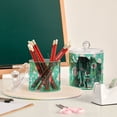 thumbnail image 6 of Mint Green Floral Pattern Translucent Plastic Cotton Swabs Canisters Large Medium Set, 6 of 6