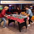 thumbnail image 2 of 48 Inch Foosball Table, Indoor Soccer Game Table with Handles and Scorekeepers, Red, 2 of 5