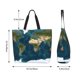 thumbnail image 5 of Disketp World Map Bolsa Tote Estampada para Mujer, Bolso de Hombro y de Mano para Compras y Viajes, 5 of 8