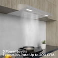 thumbnail image 4 of CIARRA Under Cabinet Range Hood 30 inch Slim Vent Hood for Kitchen in Stainless Steel with 3 Speed Exhaust Fan, Push Button,CAS918B75, 4 of 8