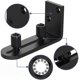 thumbnail image 4 of Kit de herrajes para puertas correderas de Granero, guías de suelo ajustables, color negro, 2 uds., 4 of 5