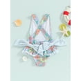 thumbnail image 4 of Suealasg Little Girls Romper Swimwear Sleeveless Floral Print One Piece Swimsuit 1T 2T 3T 4T 5T 6T Kids Girls Summer Bathing Suit Beachwear, 4 of 9