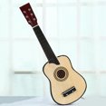 thumbnail image 2 of Juguete de aprendizaje de instrumento musical de guitarra acústica de madera de 25 pulgadas, 2 of 7