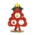thumbnail image 2 of Fiudx Adornos de Madera para Árbol de Navidad, Diseños Pintados Diy, Papá Noel y Muñeco de Nieve Vintage, Decoración de Mesa Navideña, Multiusos, Etiquetas para Regalo de Navidad, 4 Estilos, Tamaño V, 2 of 3