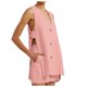 thumbnail image 1 of Conjunto oversize de lino para mujer: chaleco con cuello en V + pantalones cortos elásticos. Prenda informal de verano transpirable., 1 of 5