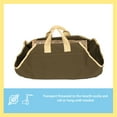 thumbnail image 3 of Achla Designs Minuteman International Canvas Log Carrier w/Handles, 35 Inch Long, Sage with Ivory Trim, 3 of 5
