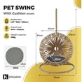thumbnail image 3 of Kingman Handcrafted Porch Swing with Cushion for Pet - Yellow, 3 of 8